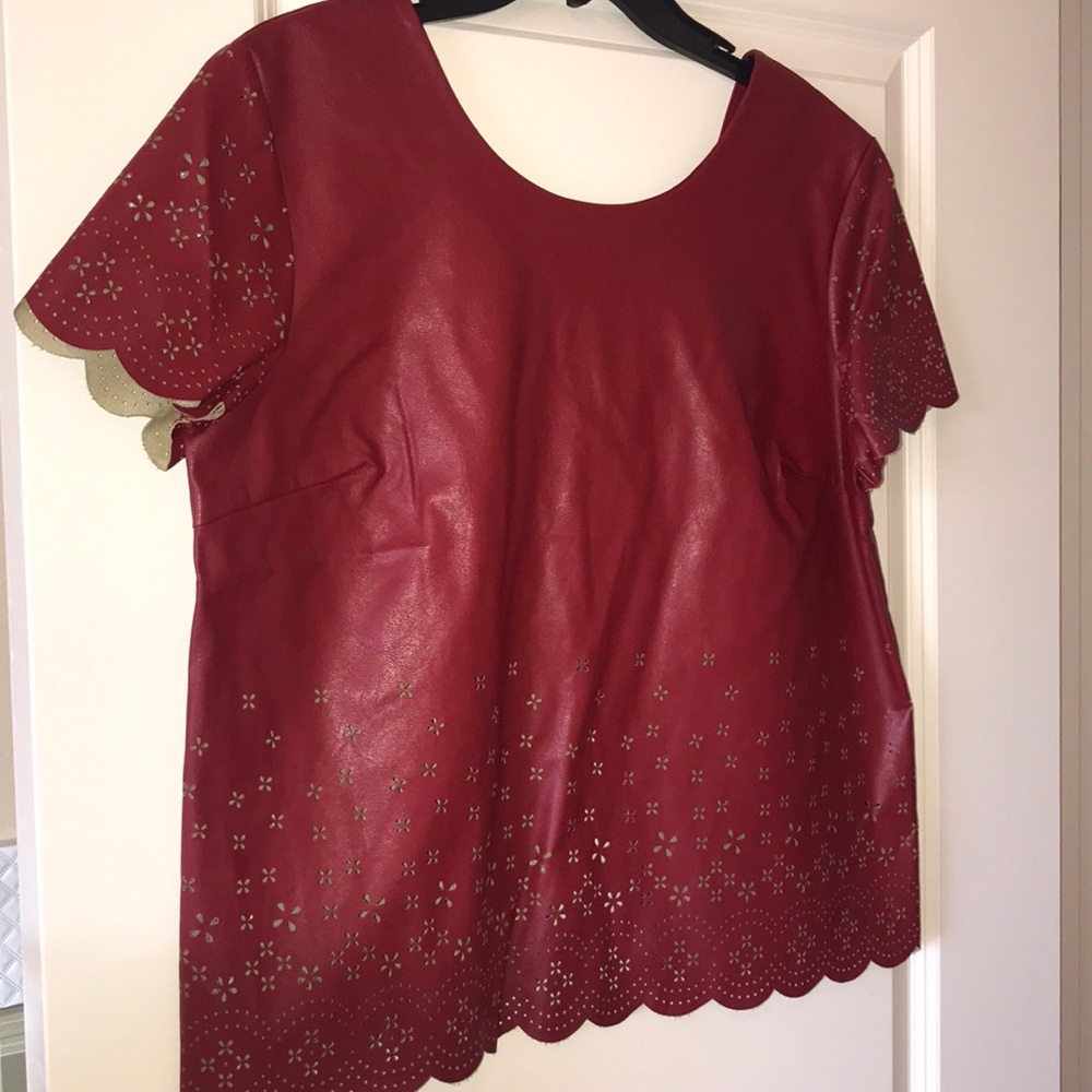Leather top with open back